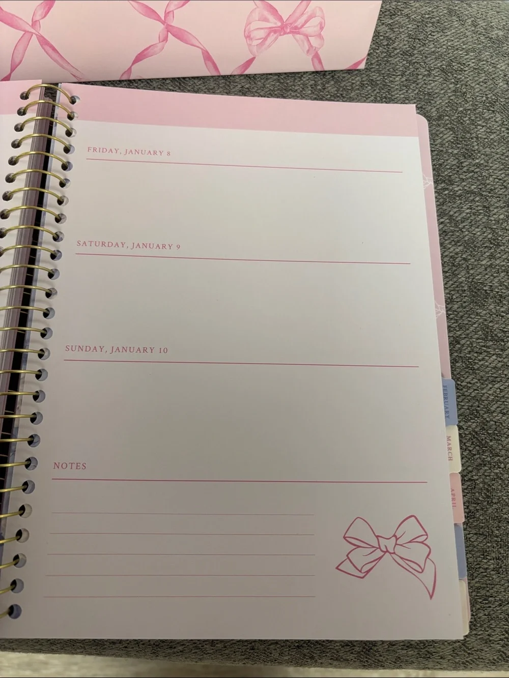 LoveShackFancy 2026-2027 Weekly/vinyl covers Monthly Planner - Pink w/gift bag